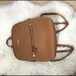 Leather backpack purse